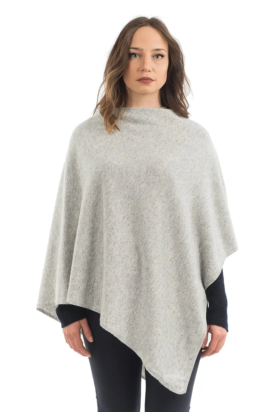 dalle-piane-poncho-kaschmir-mix-poncho-grau image 1