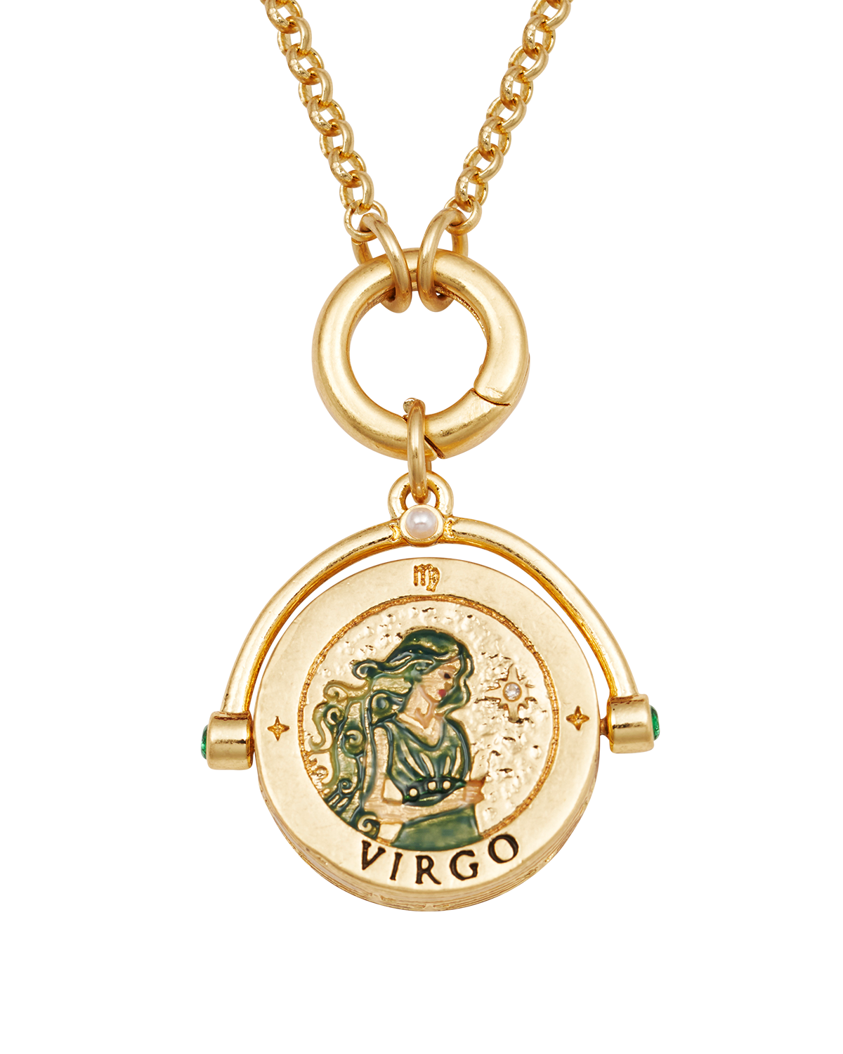 fable-england-virgo-spinner-halskette-gold-sternzeichen image 1