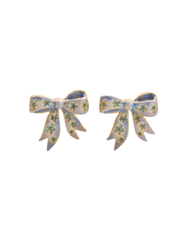 fable-england-forget-me-not-ohrstecker-gold-schleife image 1