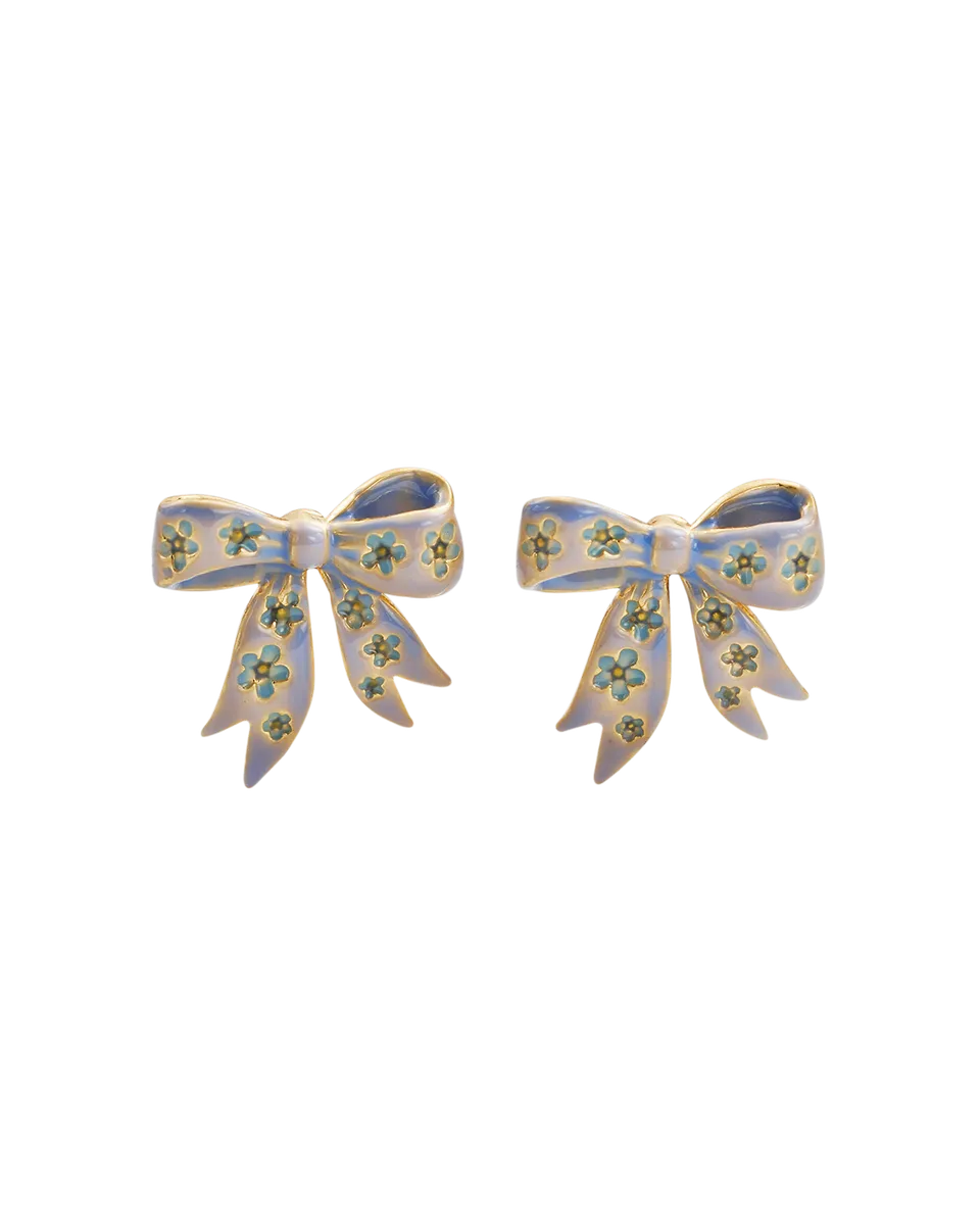fable-england-forget-me-not-ohrstecker-gold-schleife image 1