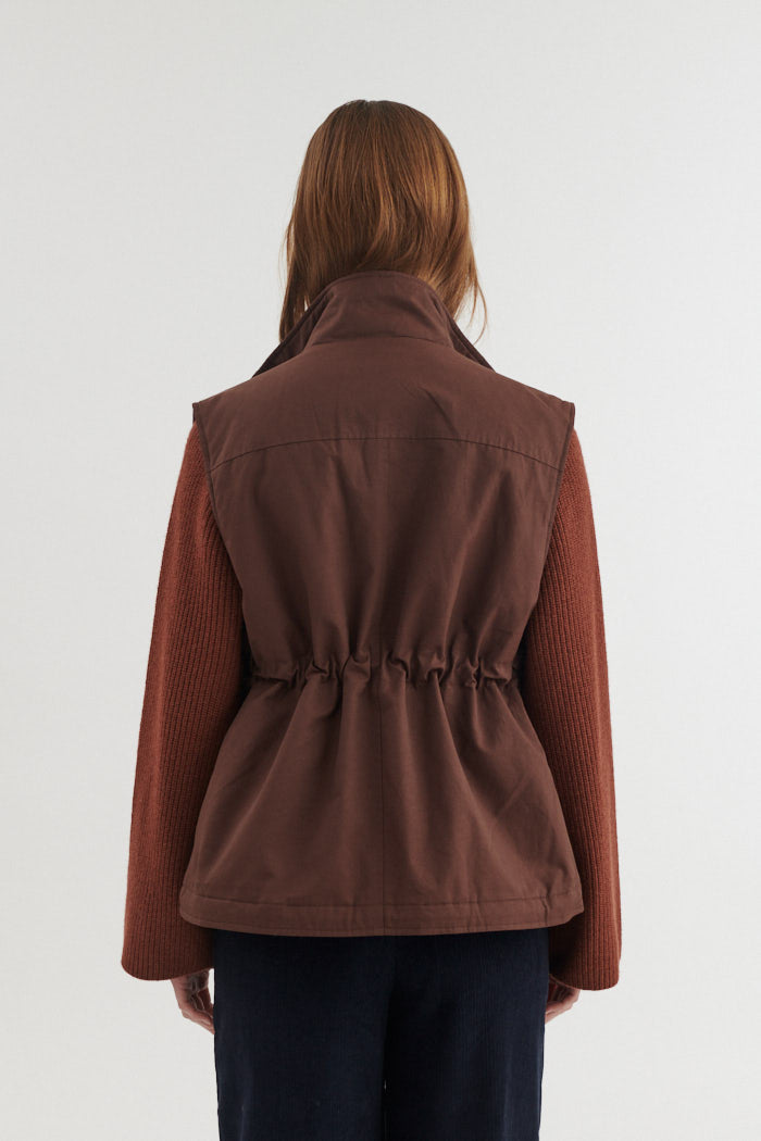 basic-apparel-asani-weste-damen-chicory-coffee-oversized image 3