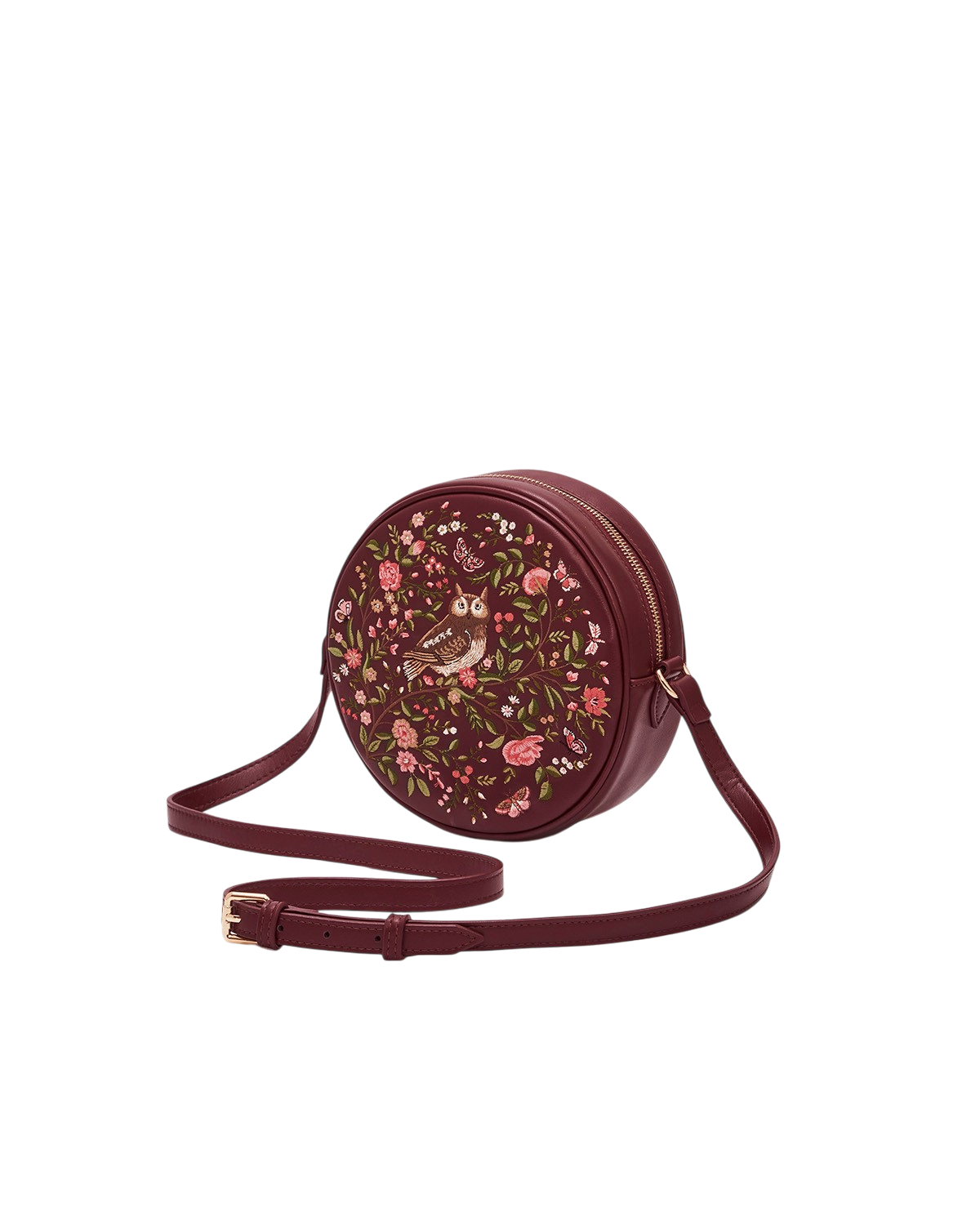 fable-england-chloe-owl-umh-ngetasche-burgundy-eule image 3