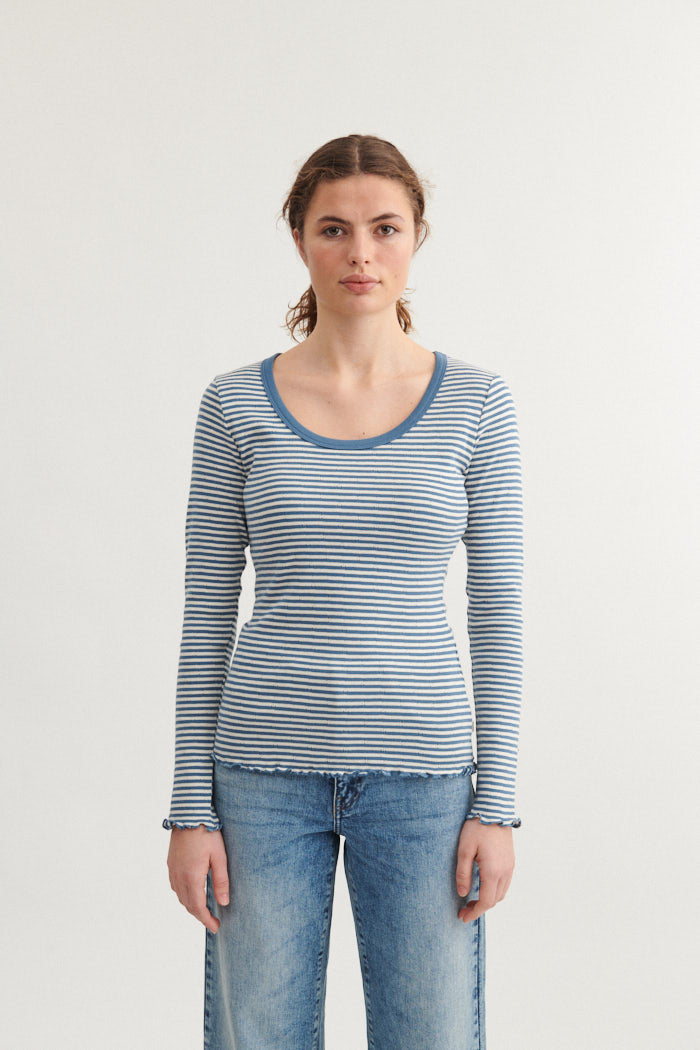 basic-apparel-silma-ls-tee-langarmshirt-copen-blue-bio-baumwolle image 1