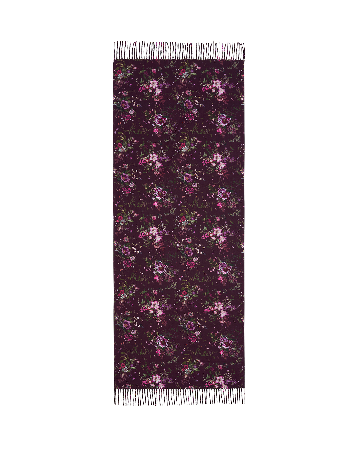 fable-england-eve-floral-schal-burgundy-fransen-blumen image 1