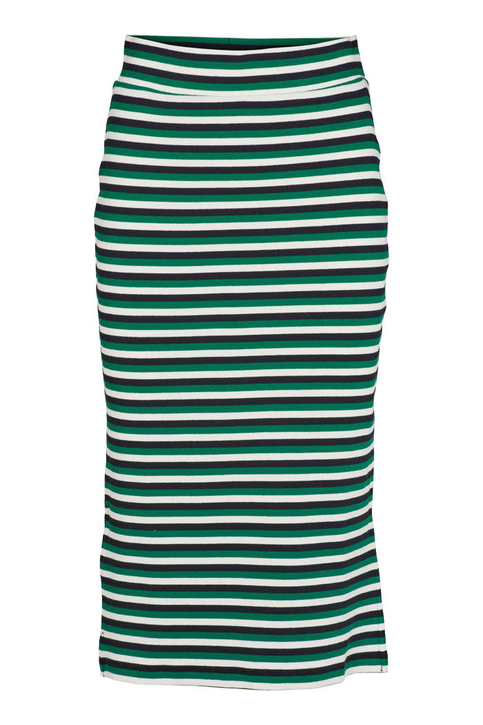 basic-apparel-ludmilla-long-skirt-rock-green-stretch-midi image 1