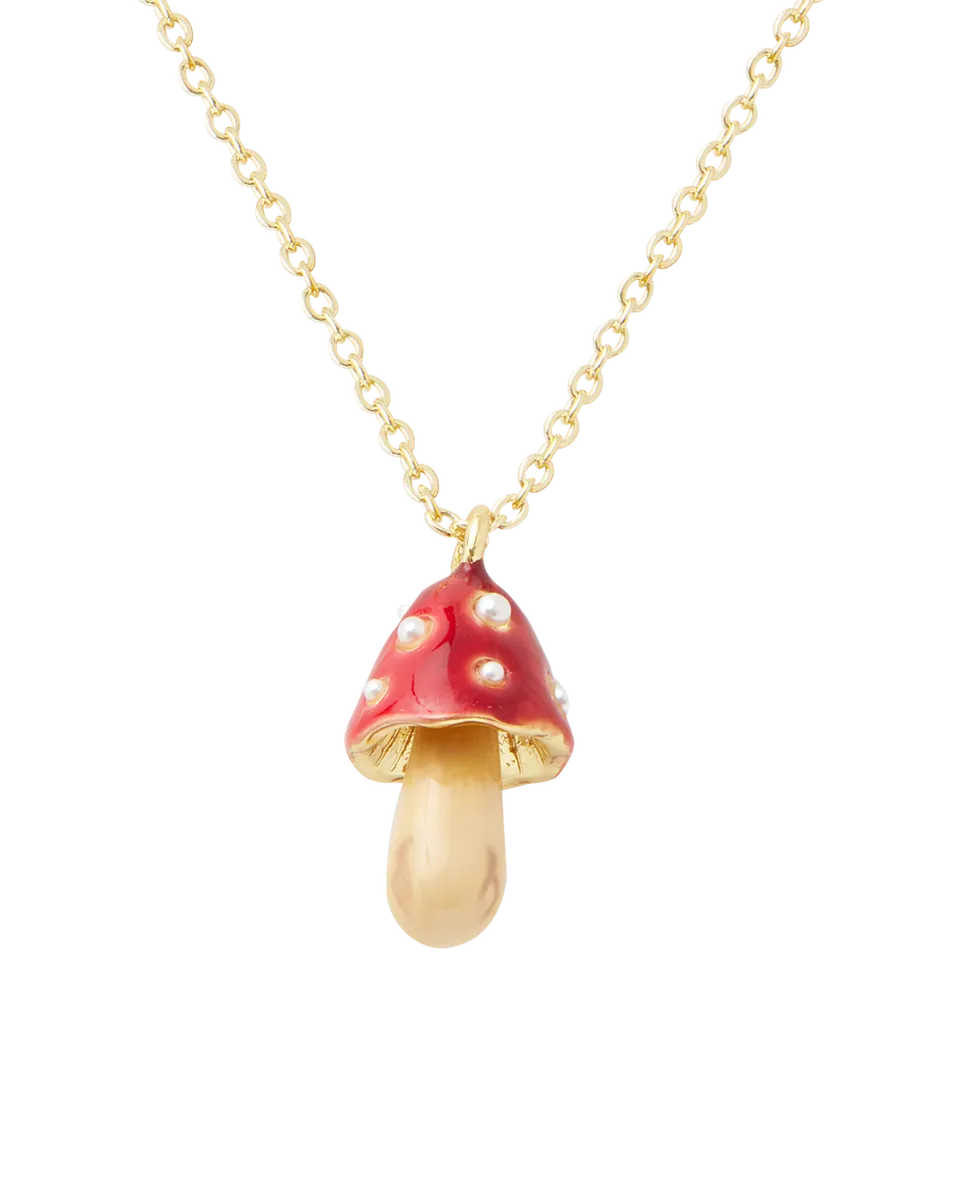 fable-england-enamel-mushroom-halskette-pilz-perlen image 1