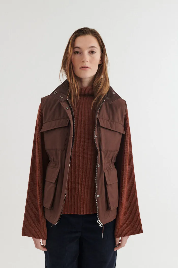 basic-apparel-asani-weste-damen-chicory-coffee-oversized image 1
