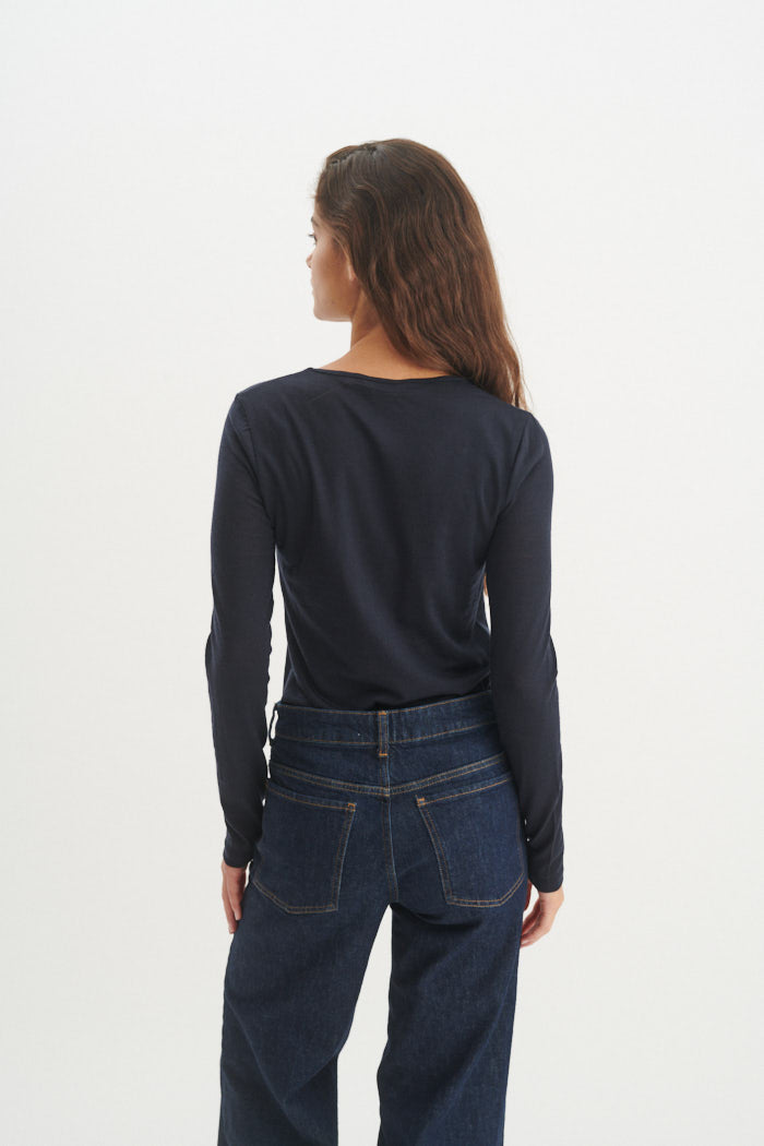 basic-apparel-rinja-ls-tee-langarmshirt-sky-captain-wolle image 3