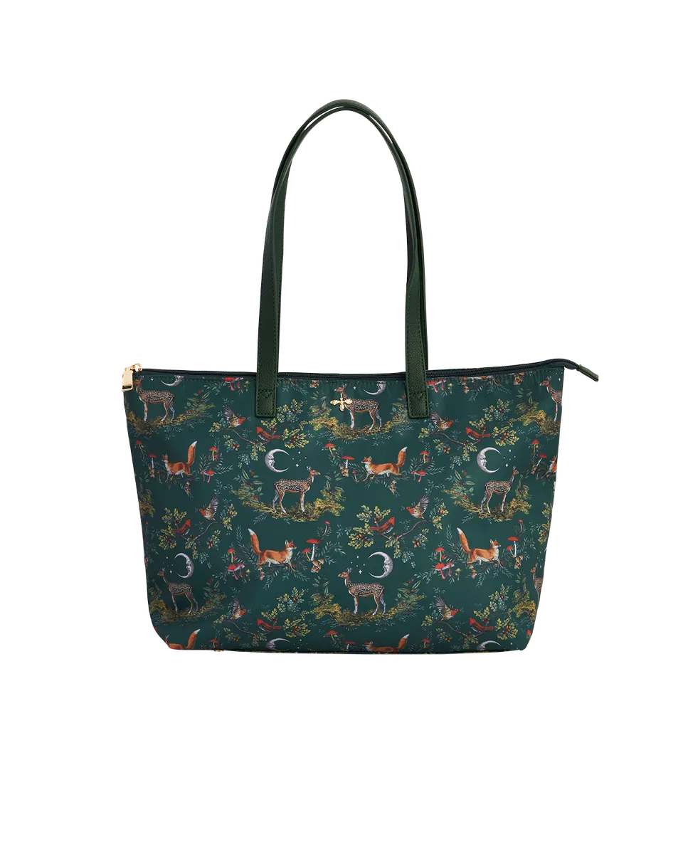 fable-england-into-the-woods-tote-handtasche-gr-n-waldprint image 1