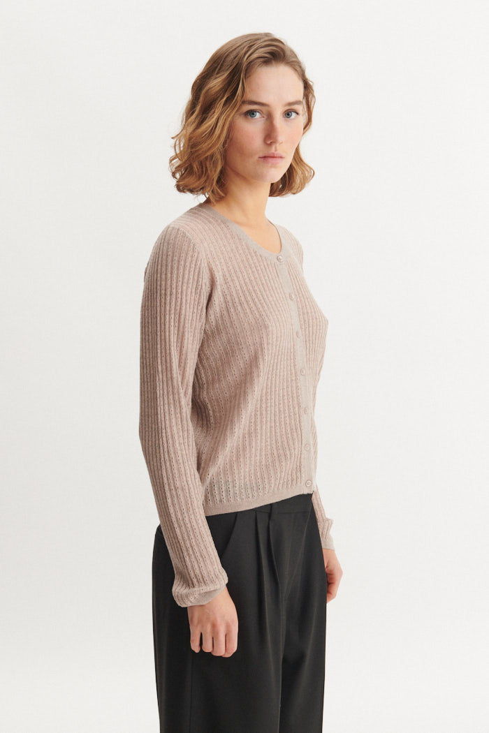 basic-apparel-adi-cardigan-natural-melange-pointelle image 2
