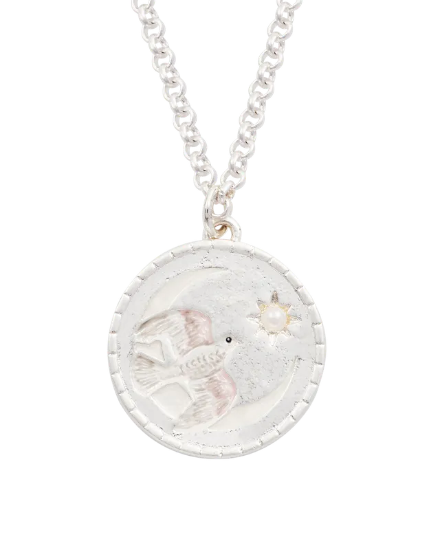 fable-england-dove-spirit-guide-halskette-silber-taube-m-nze image 1