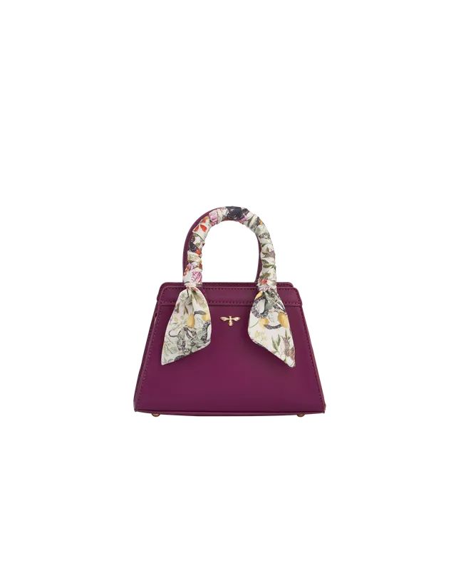 fable-england-floral-engravings-mini-plum-tote-handtasche image 1