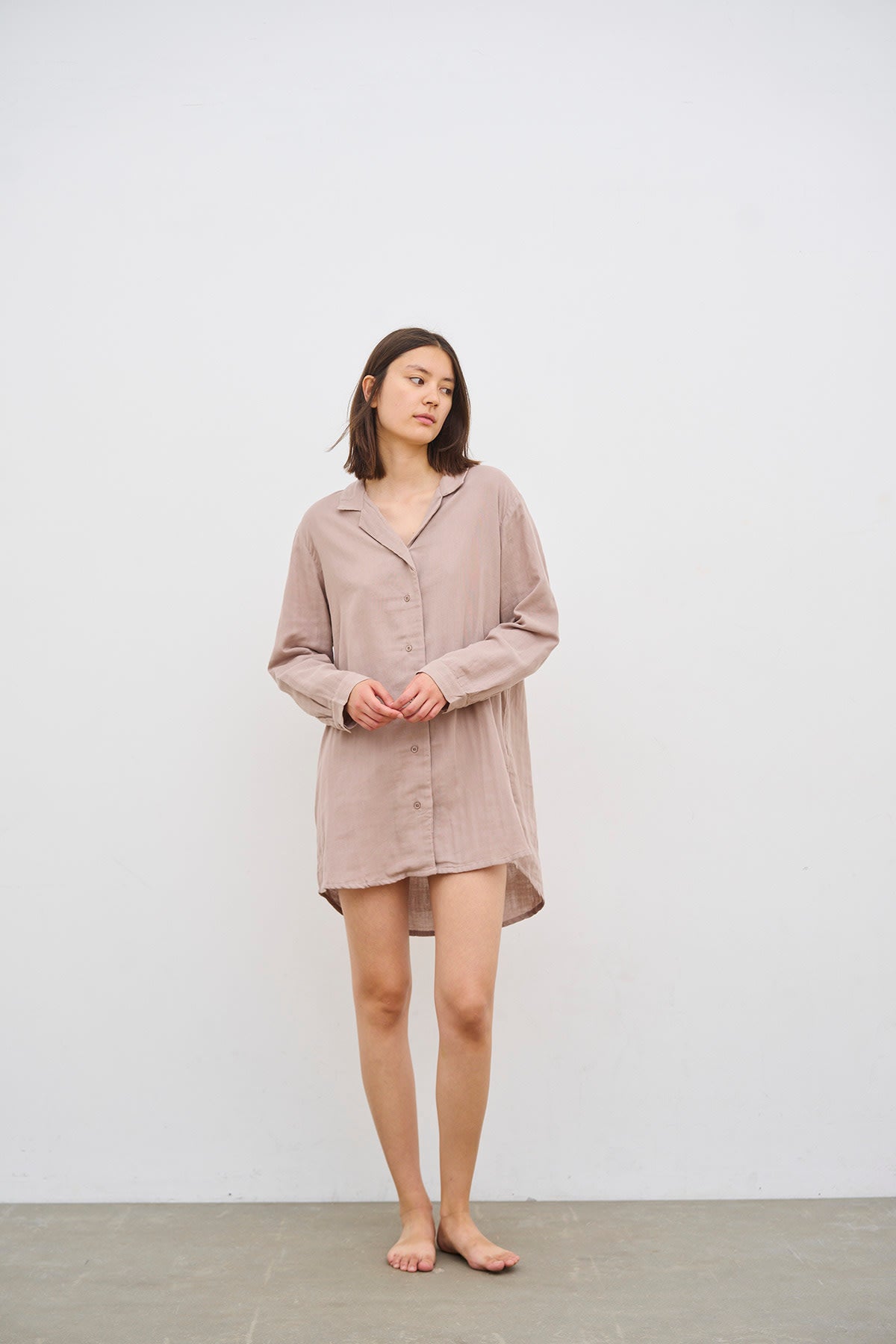 care-by-me-vivienne-long-shirt-bluse-wei-bio-baumwolle image 1