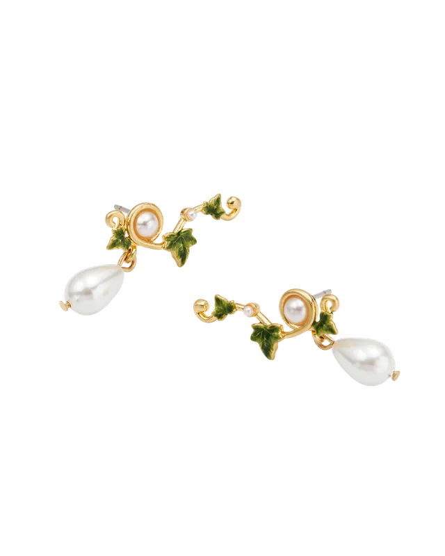 fable-england-jewellery-ivy-pearl-ohrstecker-gold image 1