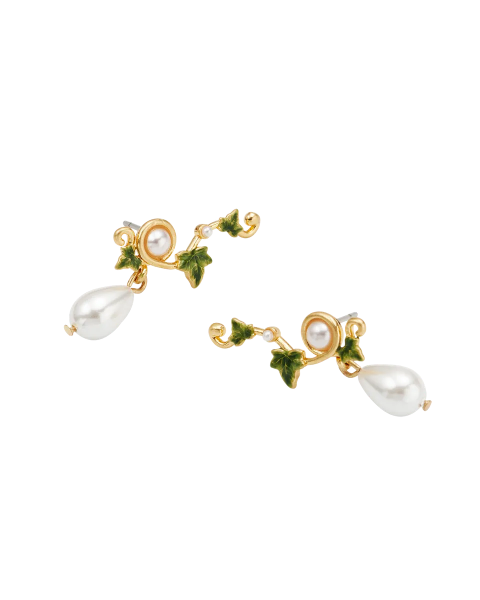 fable-england-jewellery-ivy-pearl-ohrstecker-gold image 1