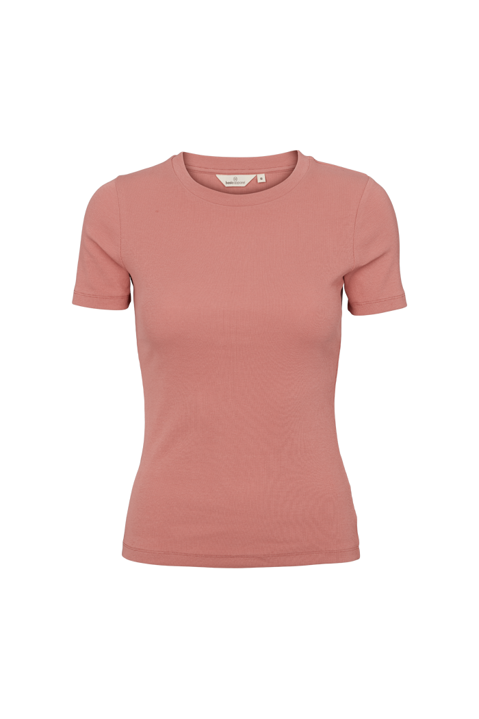 basic-apparel-ludmilla-o-neck-t-shirt-old-rose-bio image 1