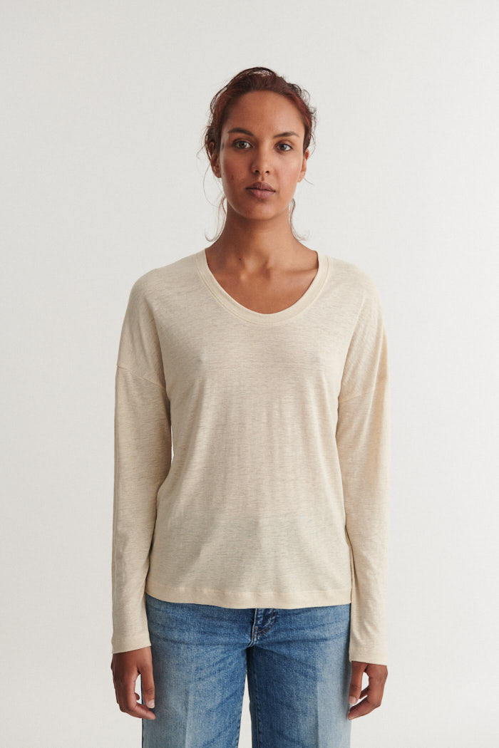 basic-apparel-ashly-ls-tee-longsleeve-summer-sand-leinen image 1