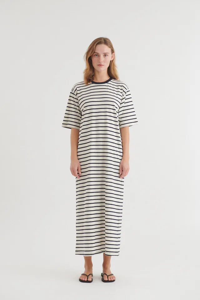 basic-apparel-raja-striped-dress-kleid-sky-captain-bio image 1
