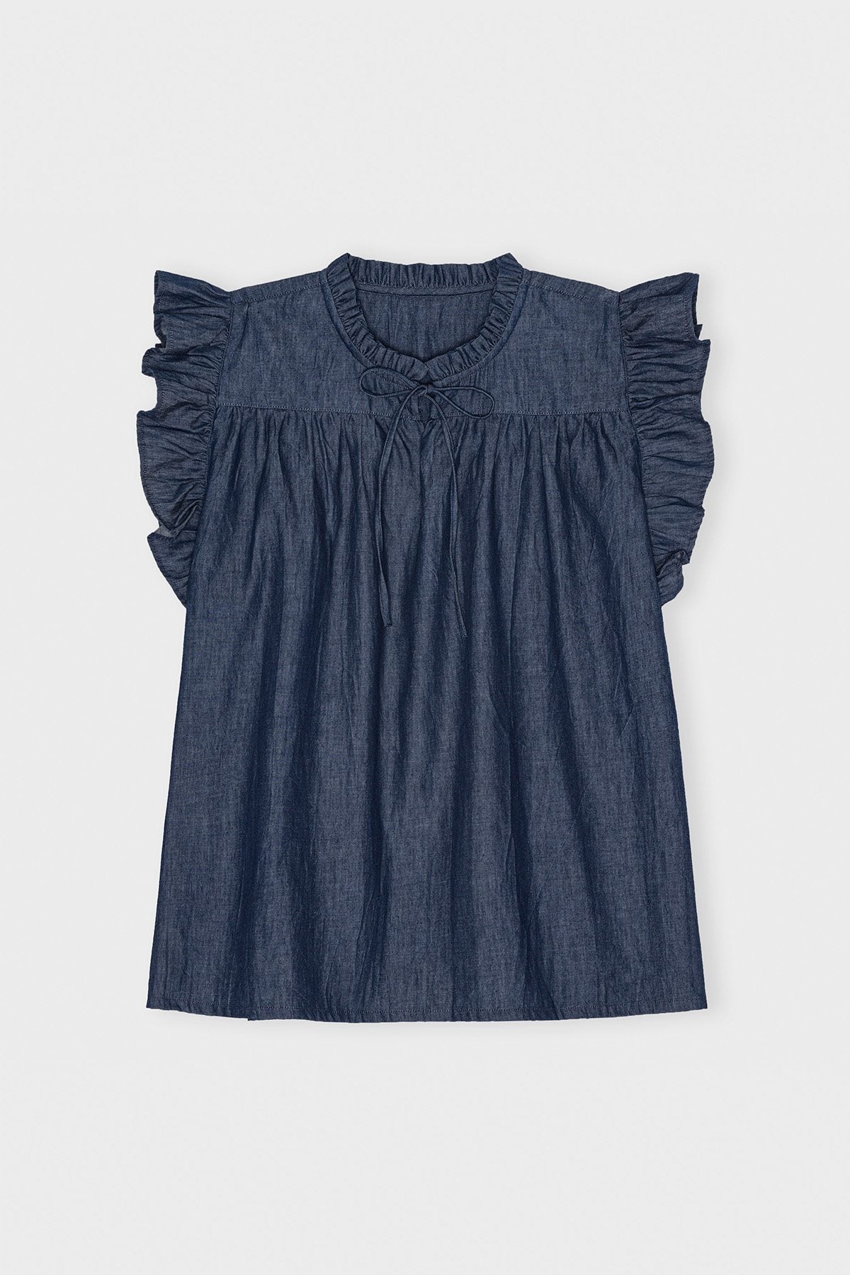 care-by-me-joy-top-denim-oberteil-dunkelblau-bio-baumwolle image 1