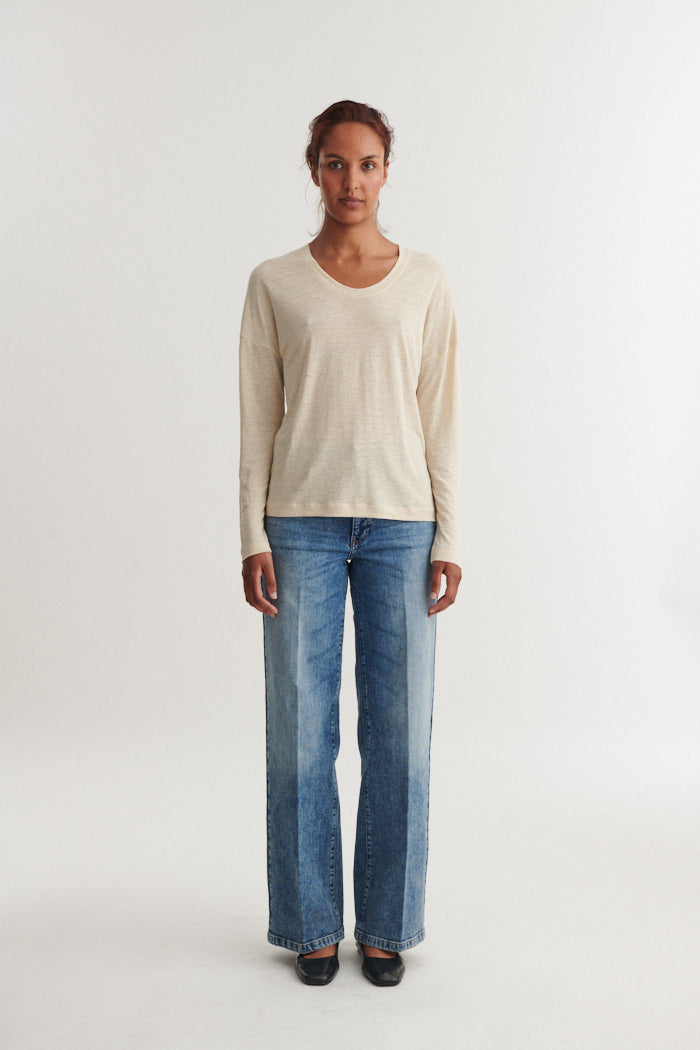 basic-apparel-ashly-ls-tee-longsleeve-summer-sand-leinen image 4