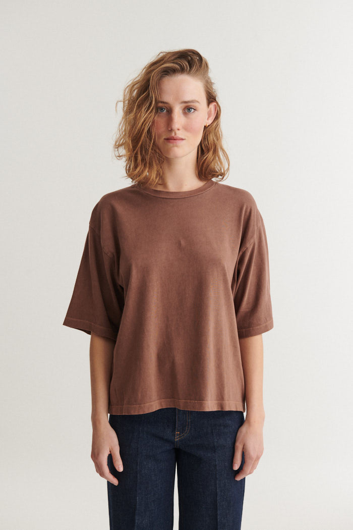 basic-apparel-boni-ss-t-shirt-t-shirt-fondue-fudge-bio image 1