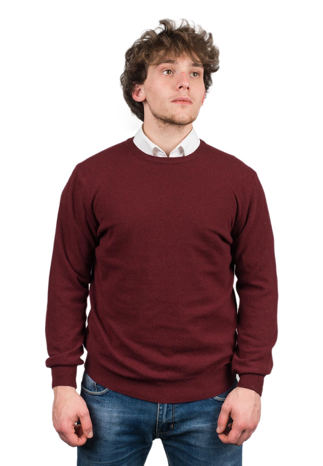 dalle-piane-cashmere-sweater-rundhals-pullover-herren-khaki image 8