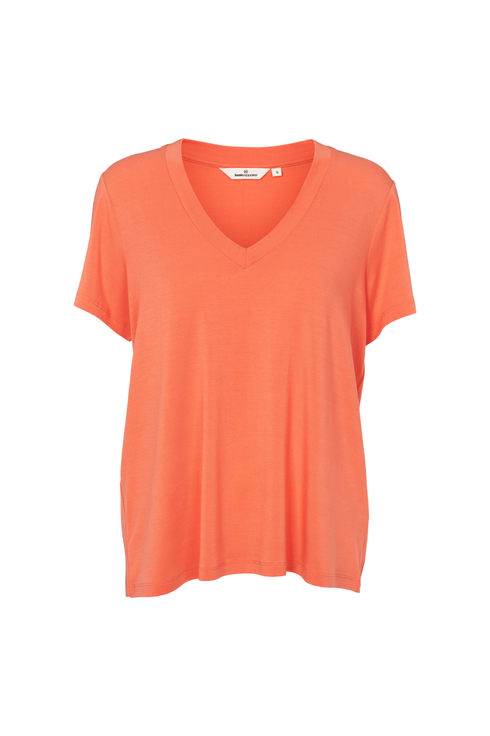 basic-apparel-joline-v-neck-ba121-23-langarmshirt-tomato-emberglow-tencel image 1