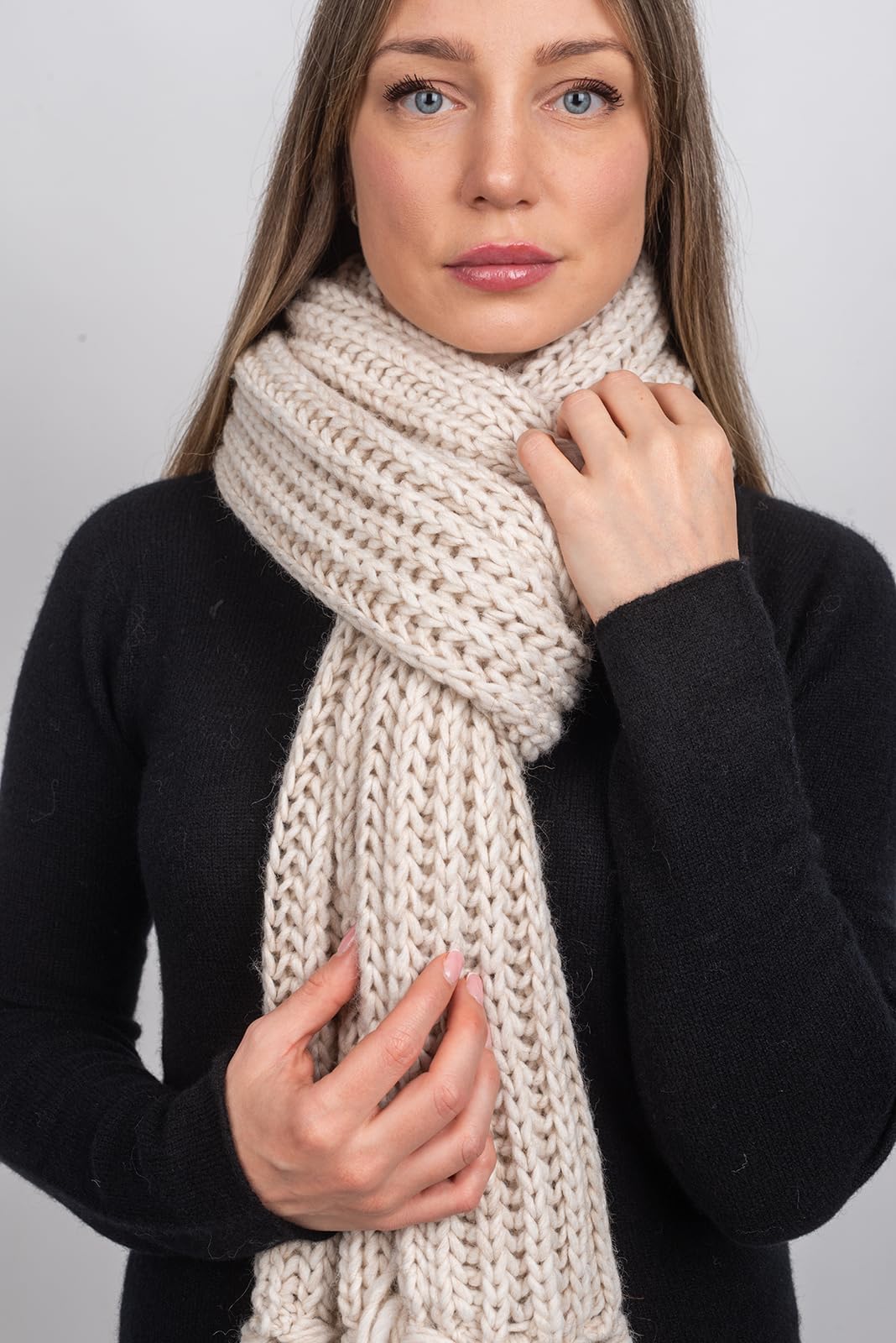 dalle-piane-cashmere-schal-alpaka-mix-beige-220x25-geschenkbox image 3
