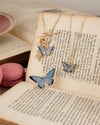 fable-england-jewellery-halskette-blue-butterfly-kurz-blau image 2