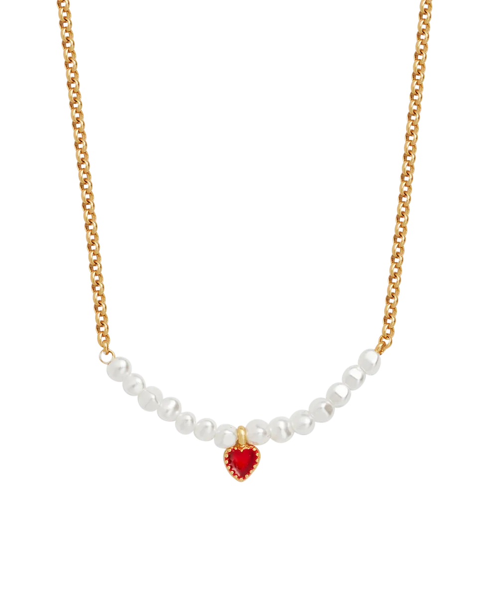 fable-england-jewellery-halskette-love-heart-pearl-gold image 1
