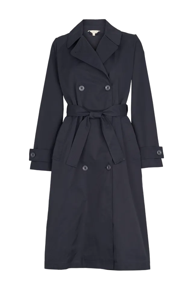 basic-apparel-gise-coat-trenchcoat-navy-baumwolle-gr-m image 1