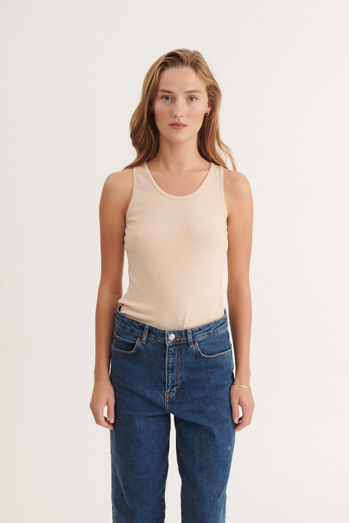 basic-apparel-ludmilla-tank-top-smokey-grey-bio-baumwolle-ripp image 1