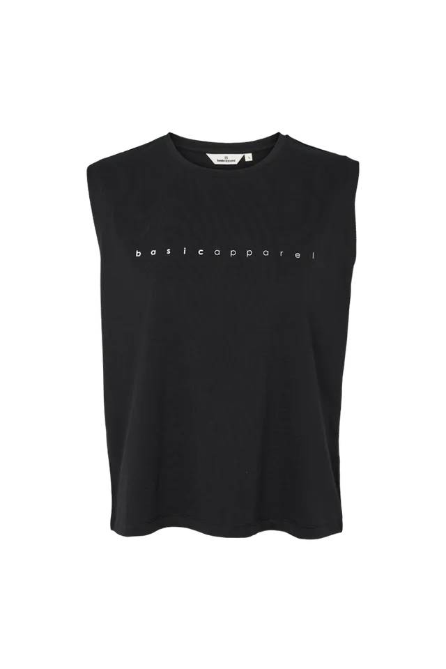 basic-apparel-raja-logo-tank-top-schwarz-bio-baumwolle image 1