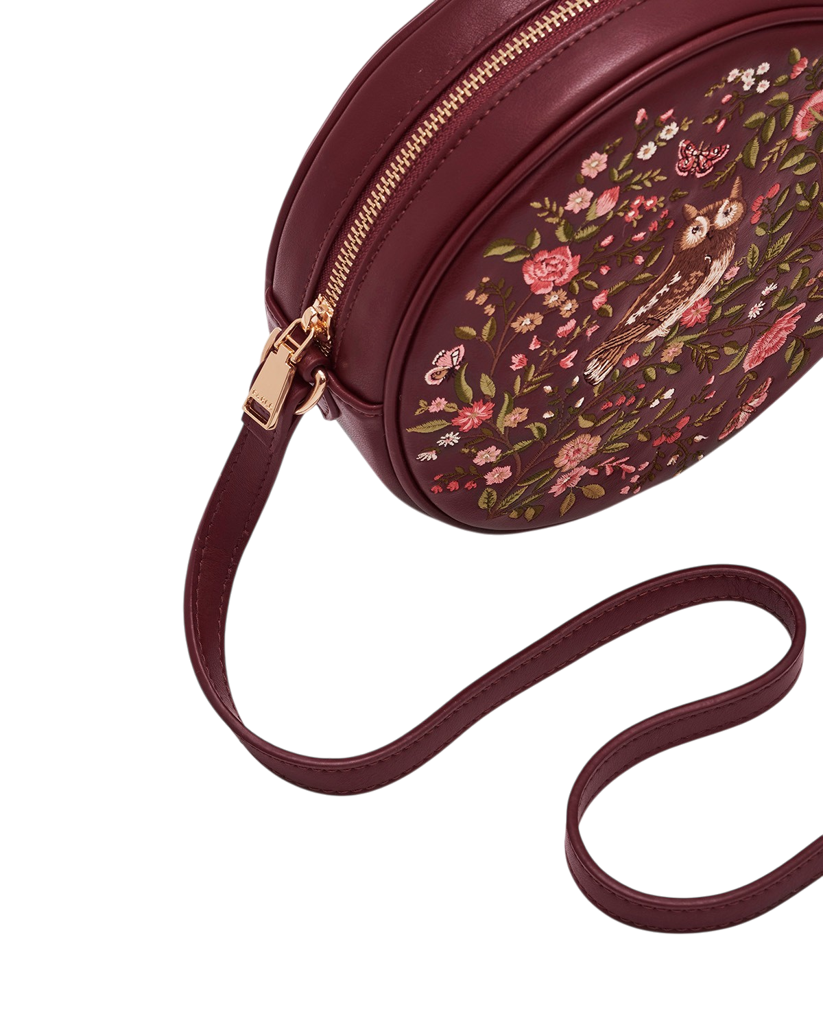 fable-england-chloe-owl-umh-ngetasche-burgundy-eule image 6