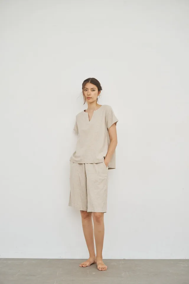 care-by-me-cecilie-v-top-leinen-schwarz-gr-s image 1