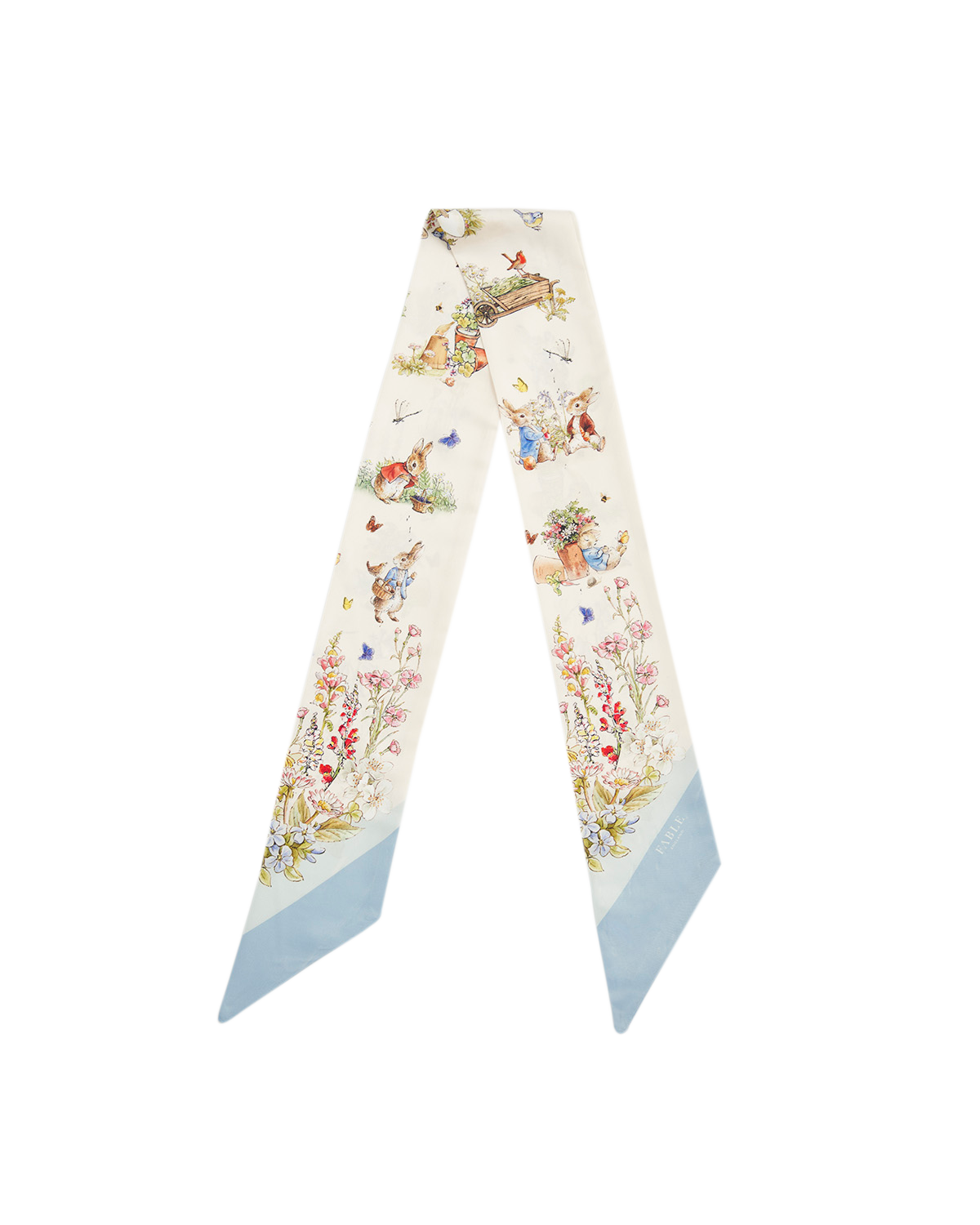 fable-england-peter-rabbit-skinny-schal-creme-hasenmuster image 1