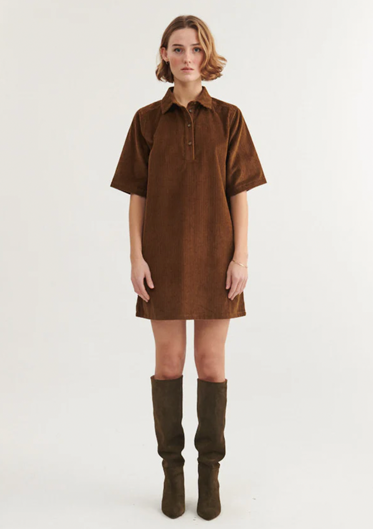 basic-apparel-isa-polo-dress-kleid-desert-palm-bio-baumwolle image 1