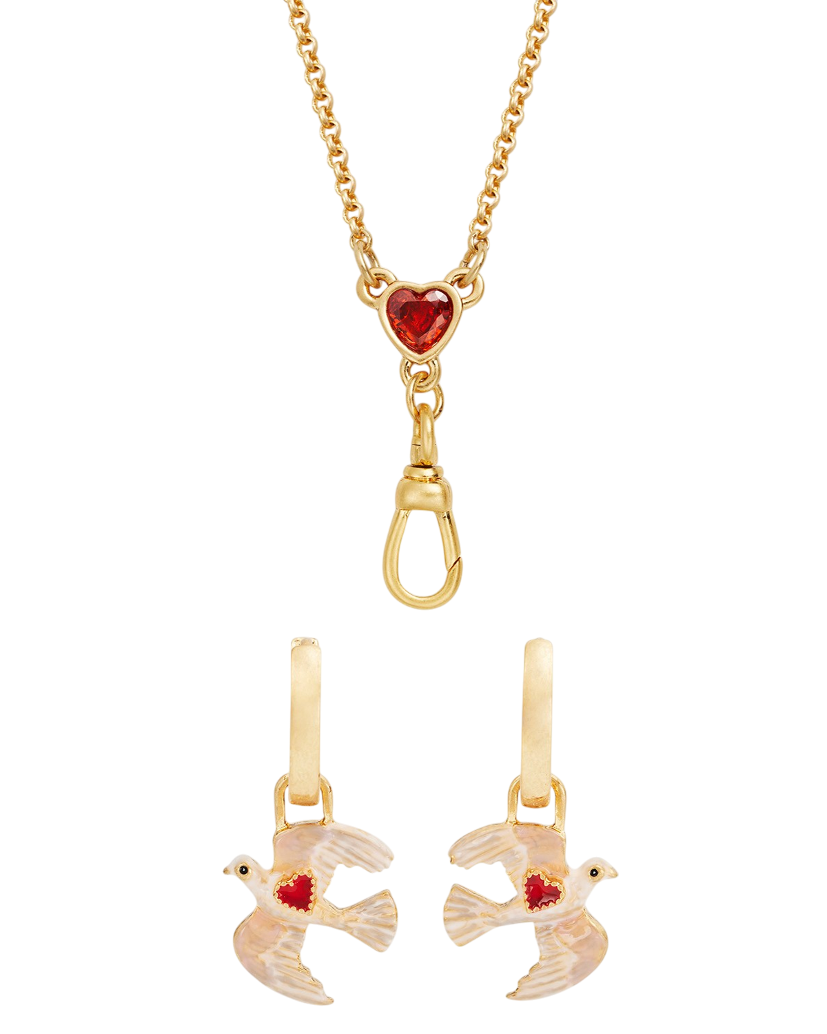 fable-england-love-serenity-schmuckset-gold-herz-taube image 1