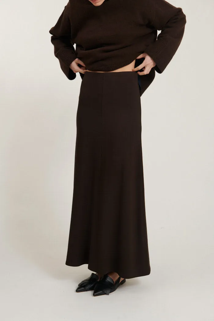 basic-apparel-sadie-long-skirt-maxirock-chocolate-torte-modal image 1