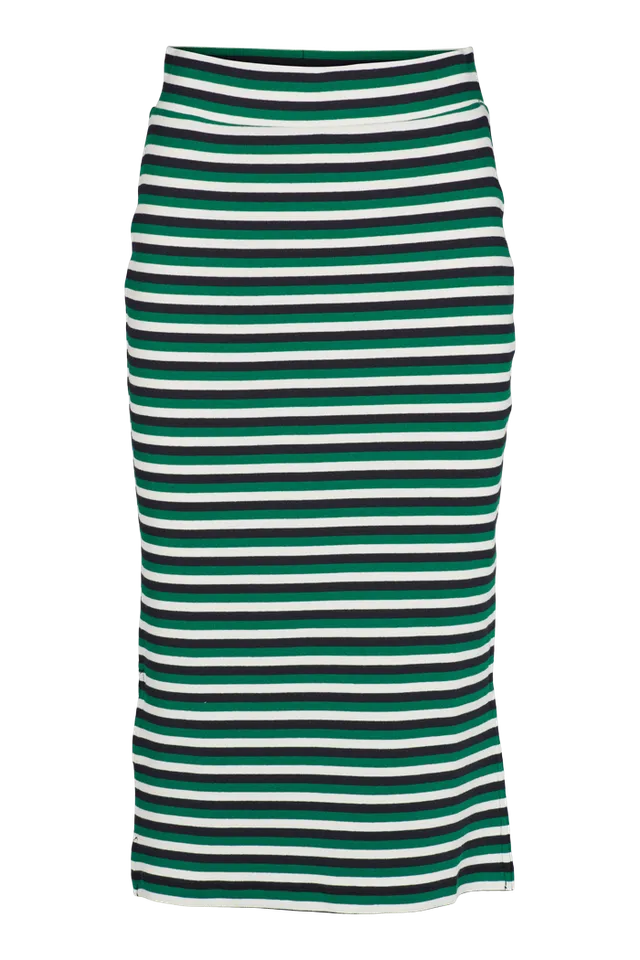 basic-apparel-ludmilla-long-skirt-rock-green-stretch-midi image 1