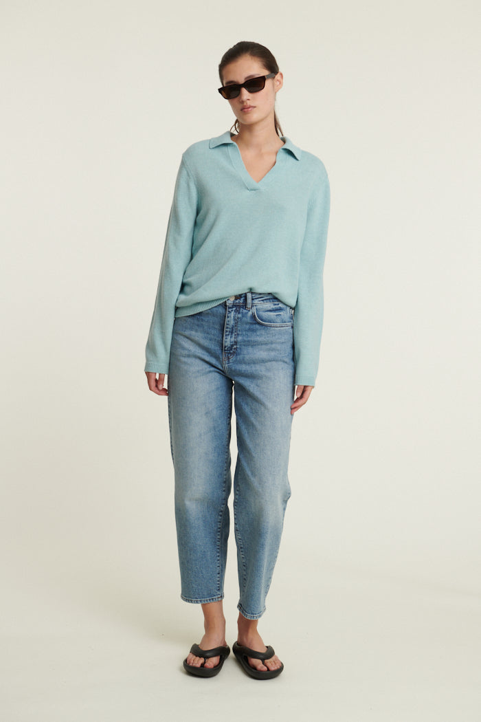basic-apparel-cady-polo-sweater-pullover-gossamer-green-wollmix image 4