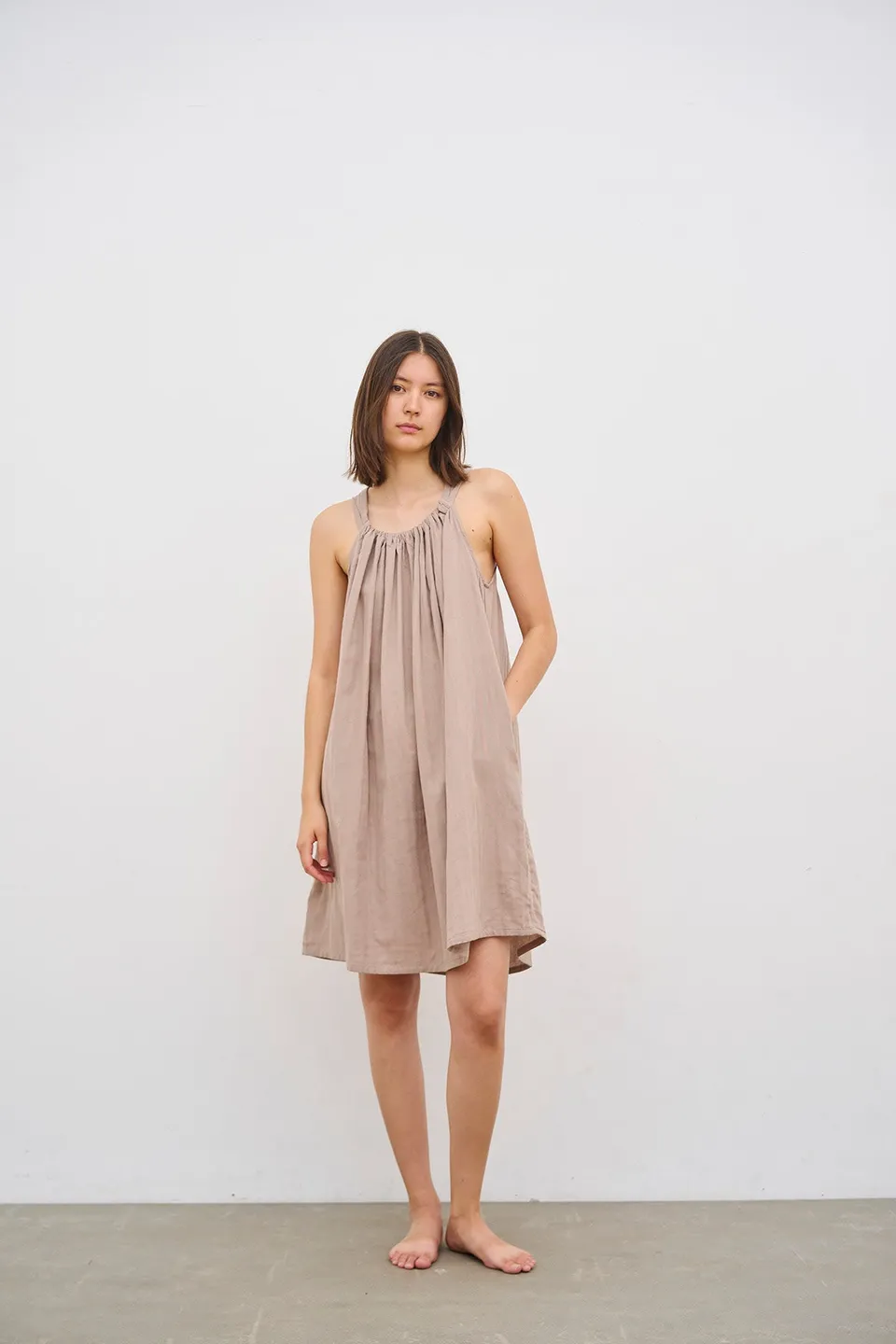 care-by-me-vivienne-kleid-wei-bio-baumwolle-one-size image 1