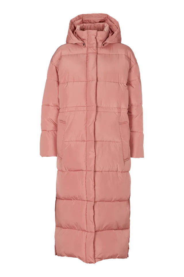 basic-apparel-dagmar-long-coat-mantel-old-rose image 1