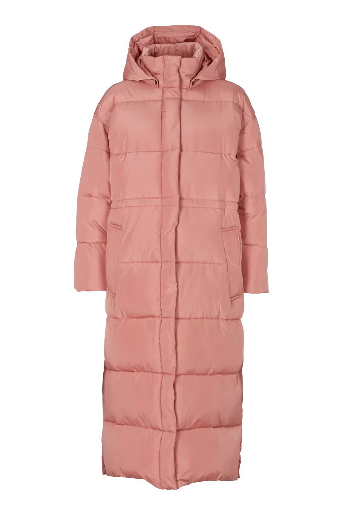 basic-apparel-dagmar-long-coat-mantel-old-rose image 1