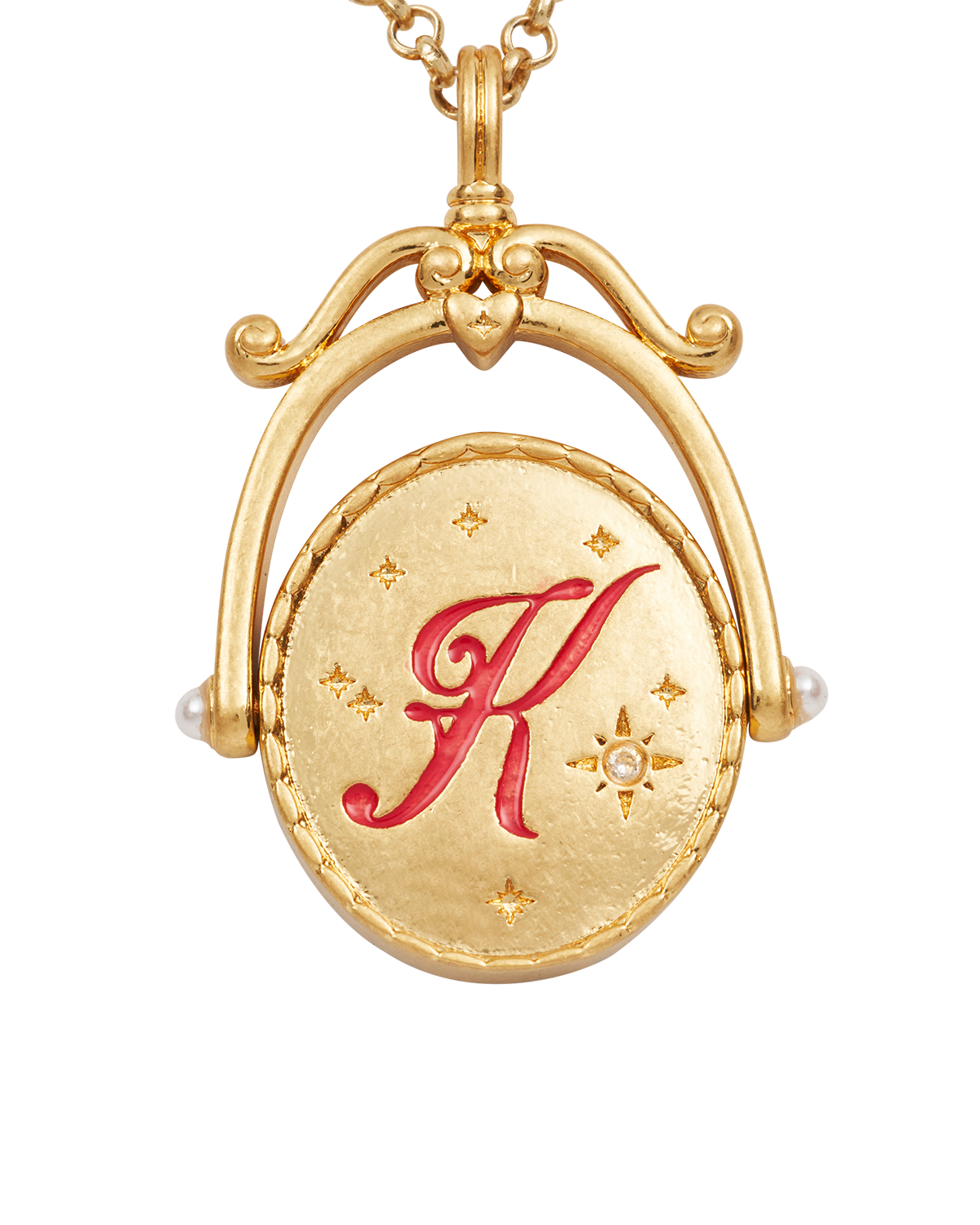 fable-england-k-kalmia-spinner-halskette-gold-initial image 1