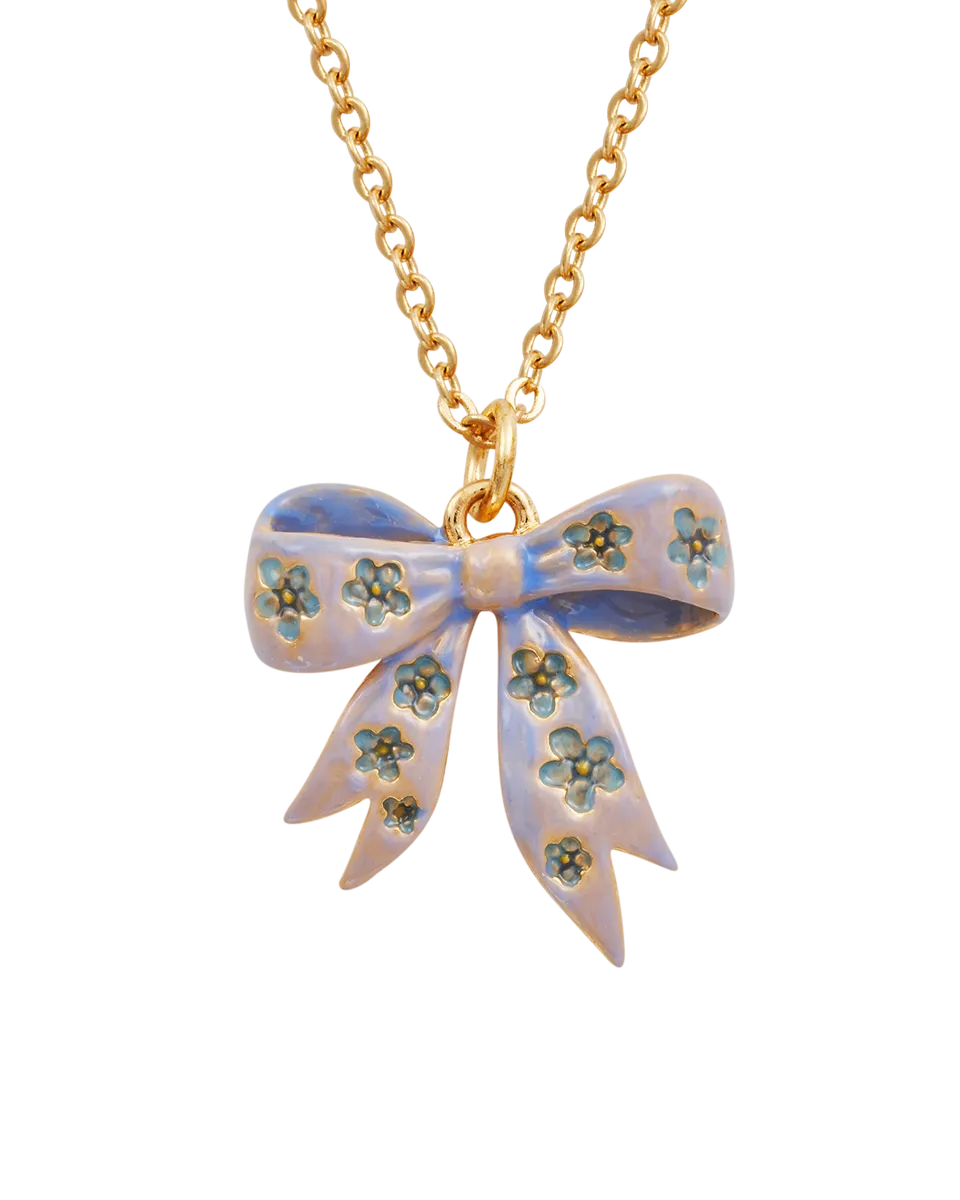 fable-england-forget-me-not-bow-halskette-gold-schleife image 1