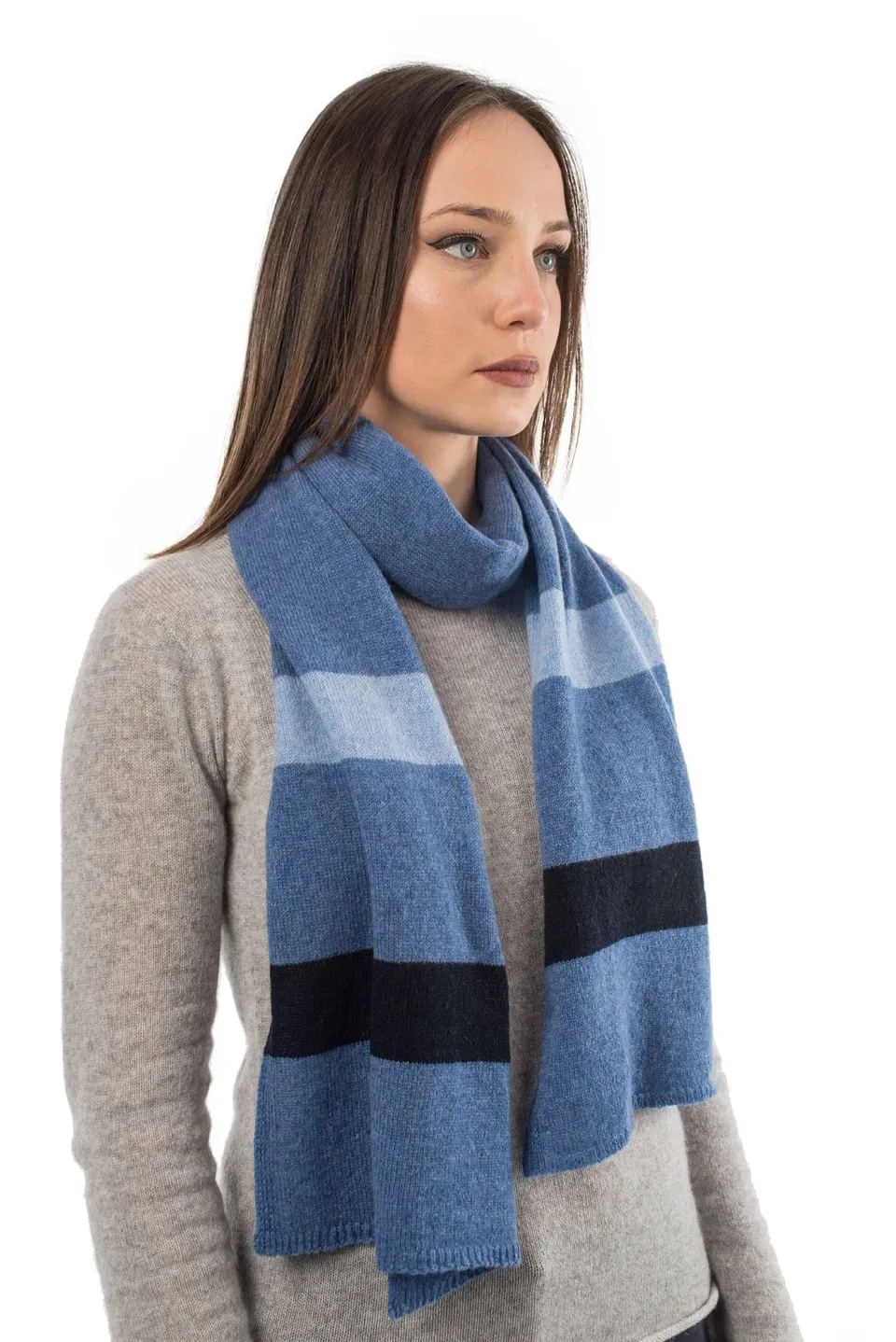 dalle-piane-cashmere-schal-gestreift-100-kaschmir-grau image 1