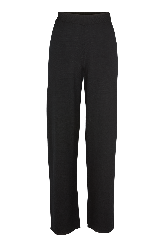 basic-apparel-vera-wide-pants-hose-schwarz-merino image 1
