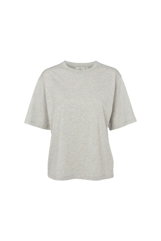 basic-apparel-raja-tee-t-shirt-light-grey-mel-oversize-bio-baumwolle image 1
