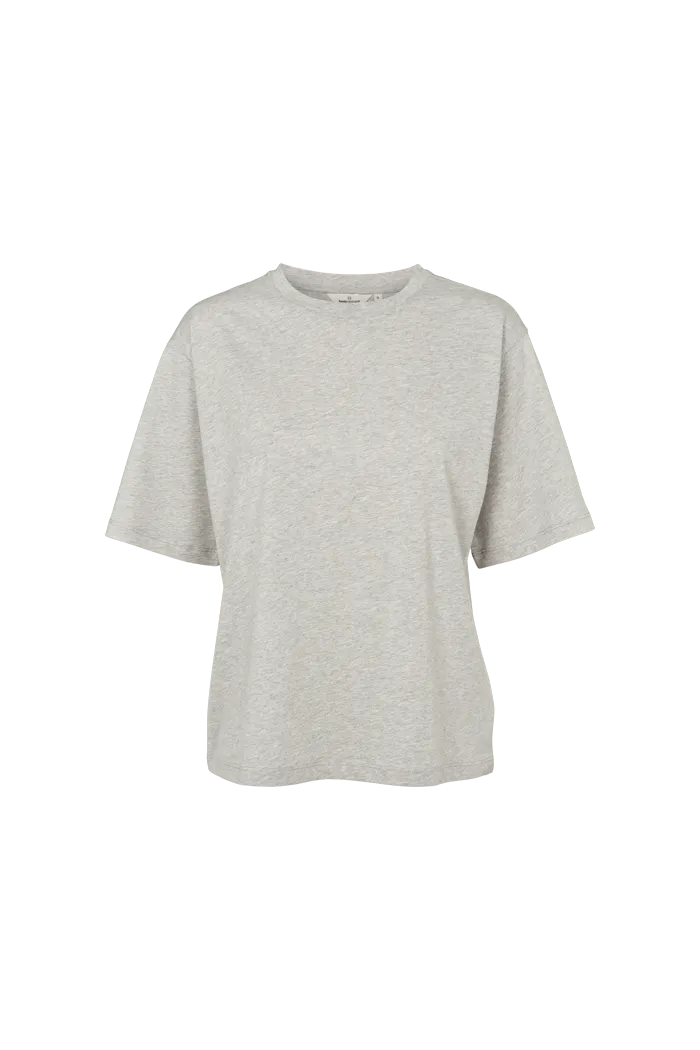 basic-apparel-raja-tee-t-shirt-light-grey-mel-oversize-bio-baumwolle image 1